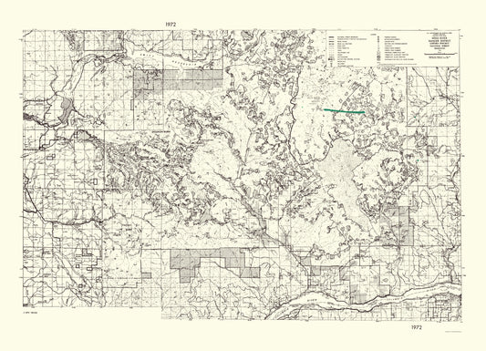 Topographical Map - Wind River Washington Quad - USDA 1972 - 23 x 31.82 - Vintage Wall Art