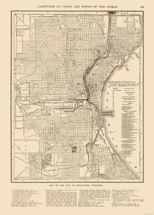 Historic City Map - Milwaukee Wisconsin - Reynold 1921 - 23 x 32.12 - Vintage Wall Art