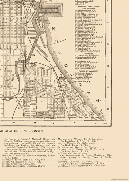 Historic City Map - Milwaukee Wisconsin - Reynold 1921 - 23 x 32.12 - Vintage Wall Art