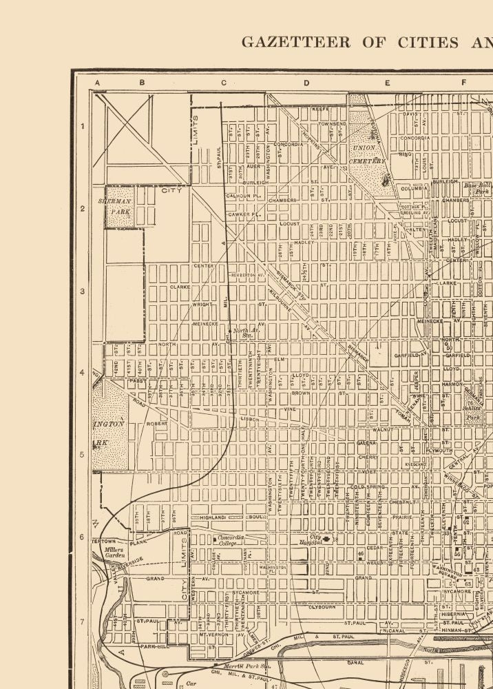 Historic City Map - Milwaukee Wisconsin - Reynold 1921 - 23 x 32.12 - Vintage Wall Art