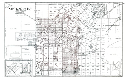 Historic City Map - Mineral Point Wisconsin - Ogle 1915 - 36.59 x 23 - Vintage Wall Art