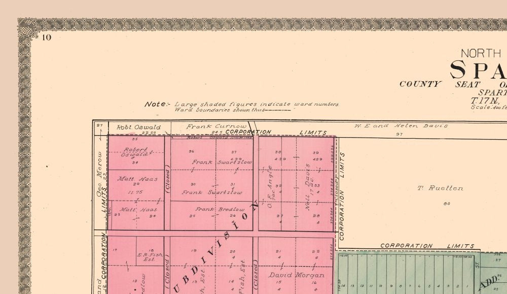 Historic City Map - Sparta Wisconsin - Ogle 1915 - 39.71 x 23 - Vintage Wall Art