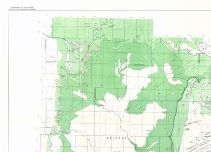 Historic Mine Map - Southwestern Wyoming Adjacent States - Bradley 1961 - 23 x 31.91 - Vintage Wall Art